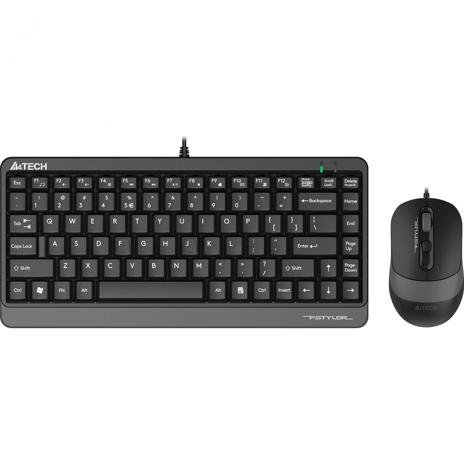 Клавиатура + мышь A4Tech Fstyler F1110 (F1110 Grey) клав черный/серый мышь черный/серый USB Multimedia