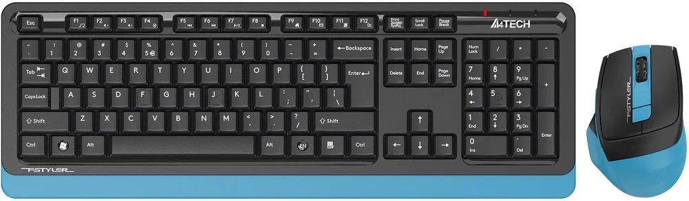 Клавиатура + мышь A4Tech Fstyler FG1035 (FG1035 Navy blue) клав черный/синий мышь черный/синий USB беспроводная Multimedia