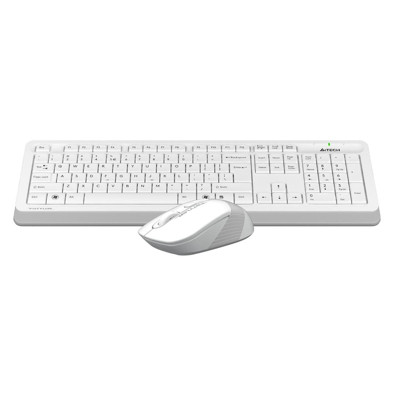 Клавиатура + мышь A4Tech Fstyler FG1010S (FG1010S White) клавиатура белый/серый мышь белый/серый USB беспроводная Multimedia Touch