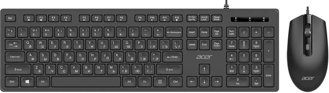 Комплект клавиатура и мышь Acer OCC504 (ZL.ACC11.00M) клав черный мышь черный