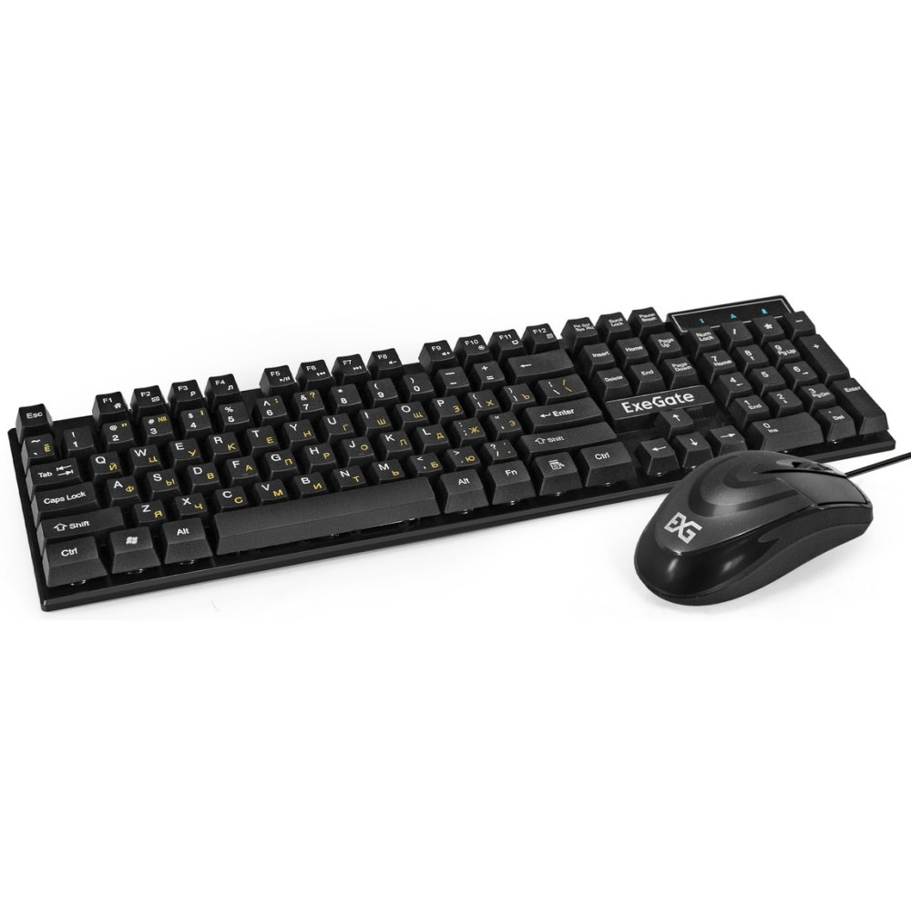 Комплект ExeGate Professional Standard Combo MK110 EX295302RUS клавиатура влагозащищенная+мышь оптическая