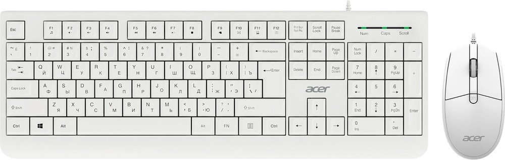 Клавиатура + мышь Acer OCC400 (ZL.ACCCC.014) белый