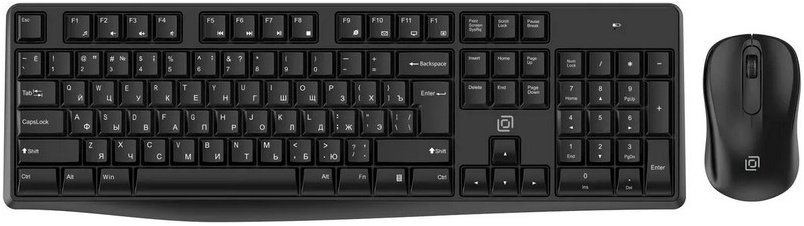 Клавиатура + мышь OKLICK S260W клав. черный мышь черный