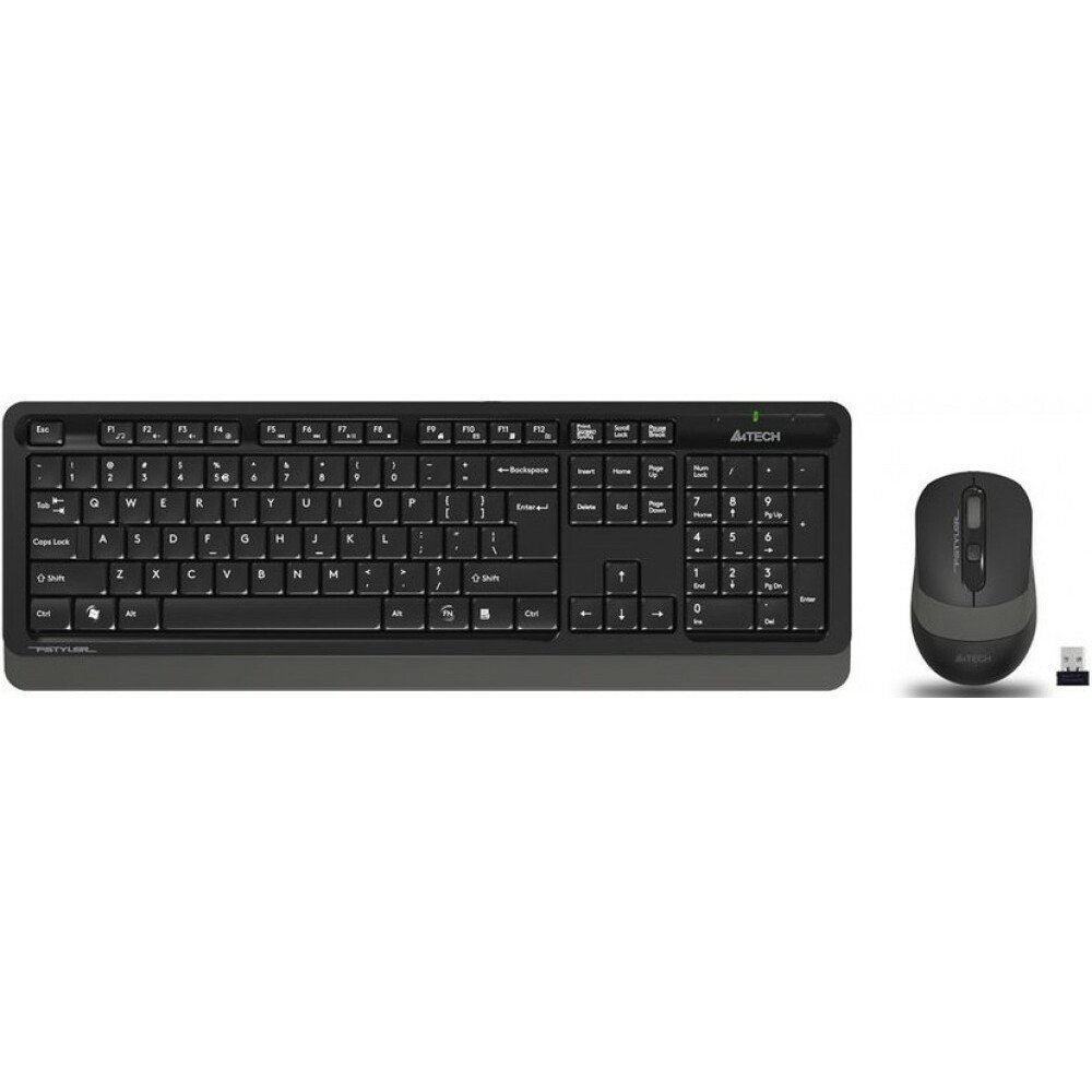Клавиатура + мышь A4Tech Fstyler FG1010S (FG1010S Grey) клавиатура черный/серый мышь черный/серый USB беспроводная Multimedia