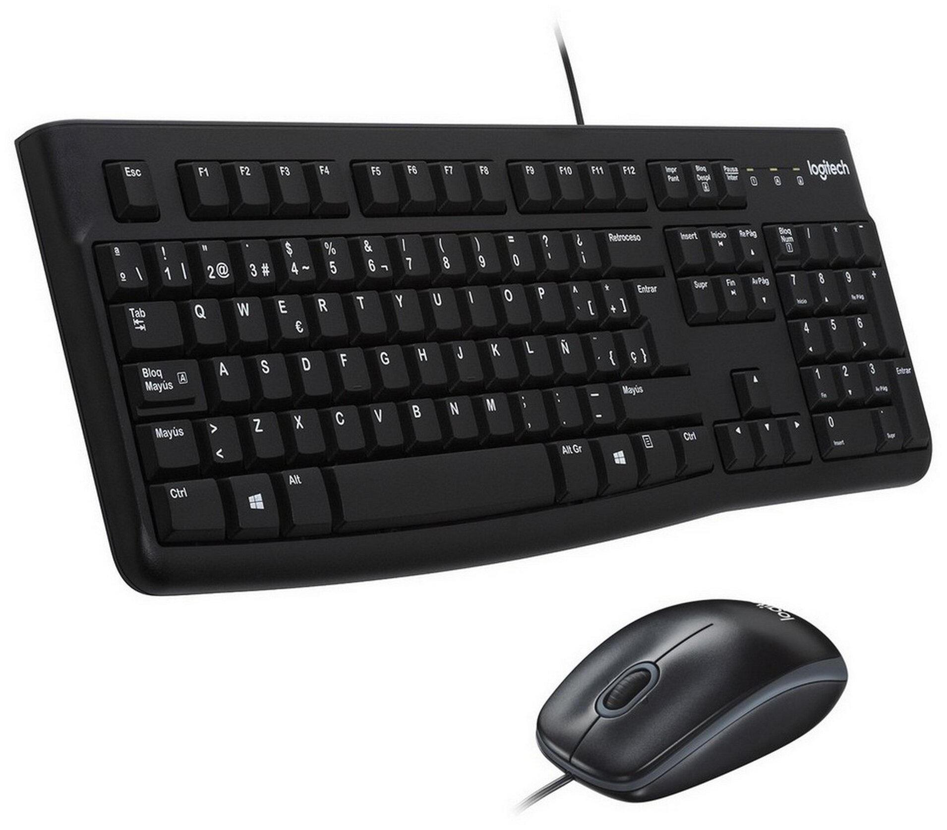 Клавиатура+мышь Logitech MK120 (920-002562) клав:черный мышь:черный/серый USB