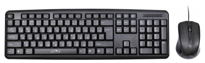 Клавиатура + мышь Oklick 600M клав:черный мышь:черный USB
