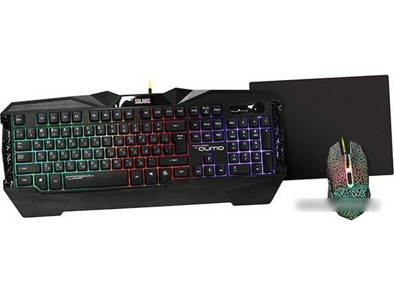 Игровой набор Qumo Solaris SW-GC3500 клавиатура проводная K03 мышь проводная M10 оптическая