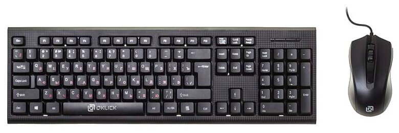 Комплект клавиатура и мышь OKLICK 621M Iru клав черный мышь черный USB (475653)