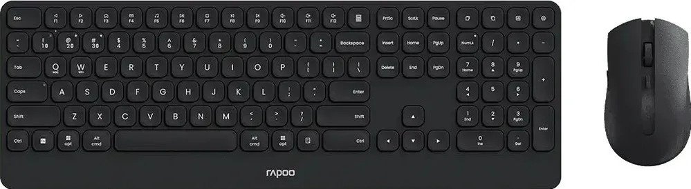 Комплект клавиатура и мышь RAPOO 9510M Multi-mode Wireless Keyboard & Mouse Combo Black