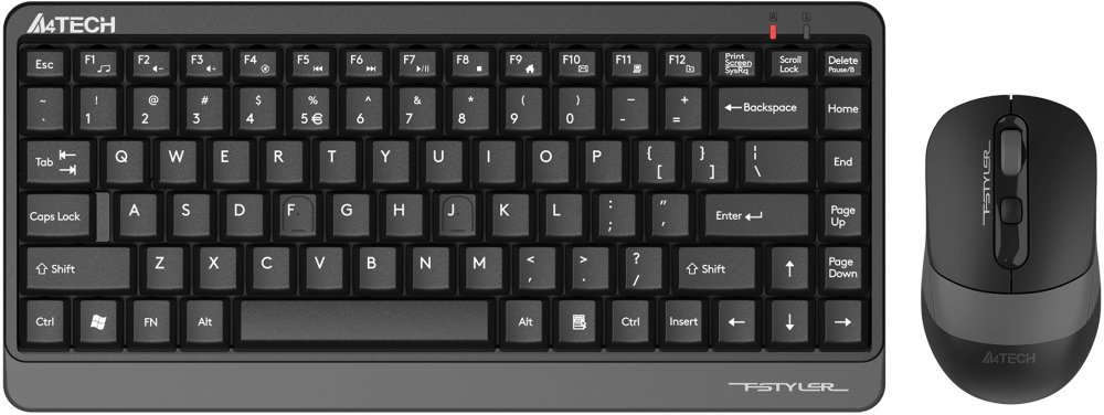 Клавиатура + мышь A4Tech Fstyler (FG1110 GREY) клав черный/серый мышь черный/серый USB беспроводная