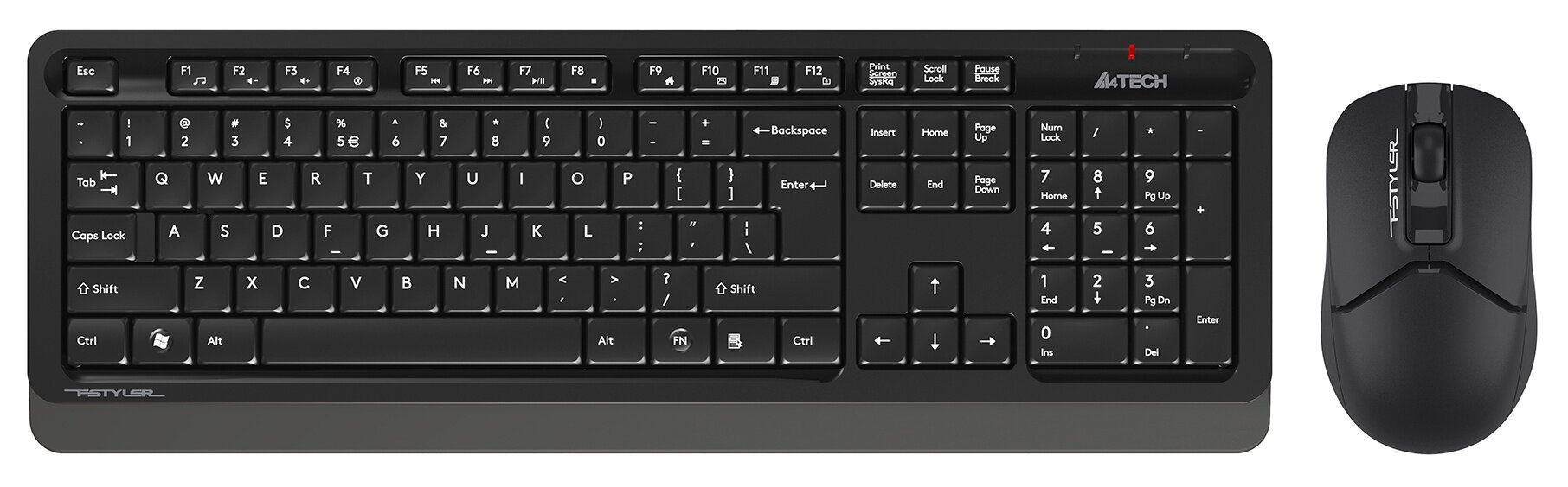 Клавиатура + мышь A4Tech Fstyler FG1012 клав:черный мышь:черный