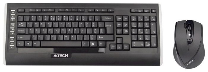 Клавиатура + мышь A4Tech 9300F клав:черный мышь:черный USB беспроводная Multimedia