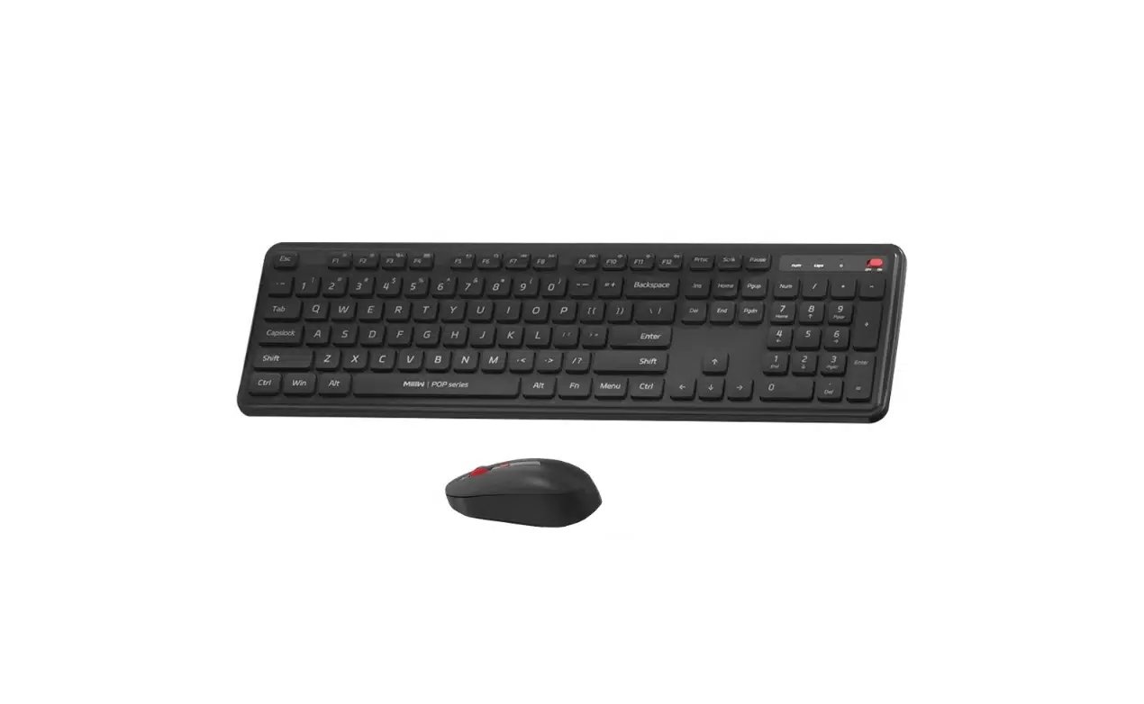 Клавиатура и мышка беспроводная MIIIW Wireless Quiet Keyboard and Mouse Combo Gen 3 MW24PB03 (Русские буквы)  Black