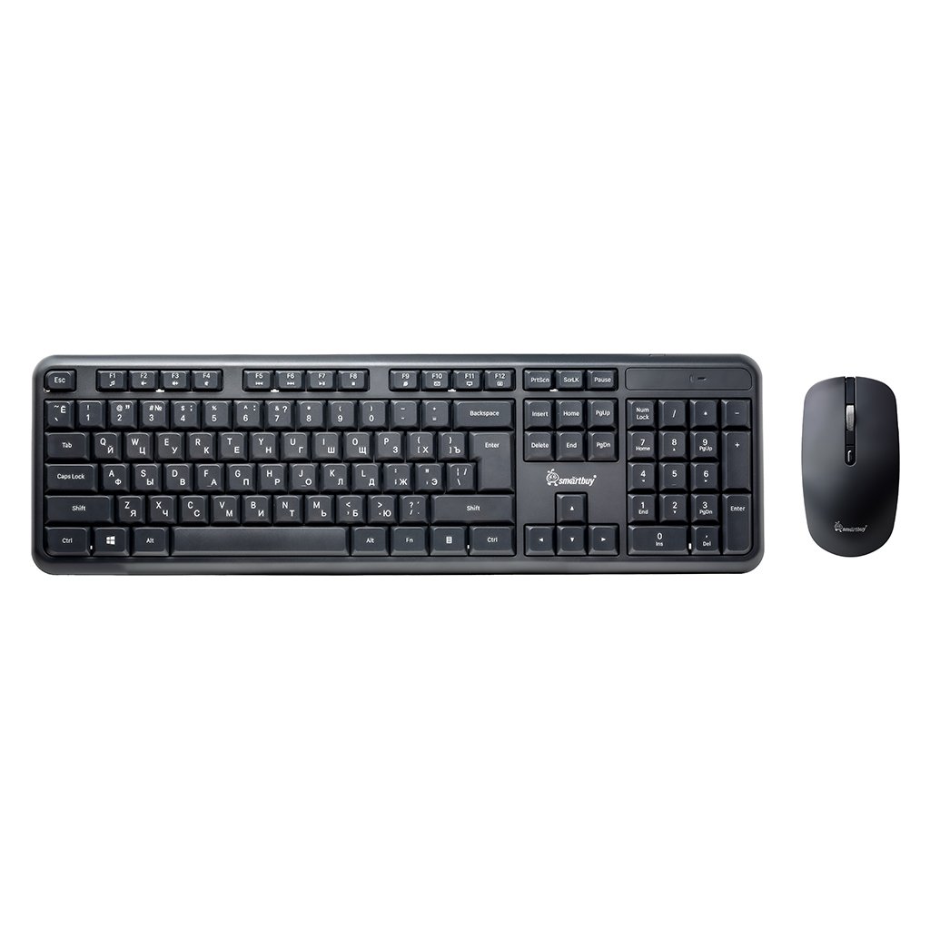 Комплект беспроводной Клавиатура+Мышь SMARTBUY мультимедийный 110AGG серый (SBC110AGG) (1/10)