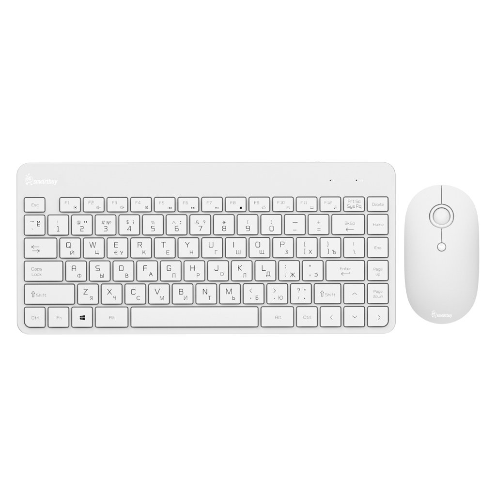 Комплект беспроводной Клавиатура+Мышь SMARTBUY 220349AG белый (1/20)