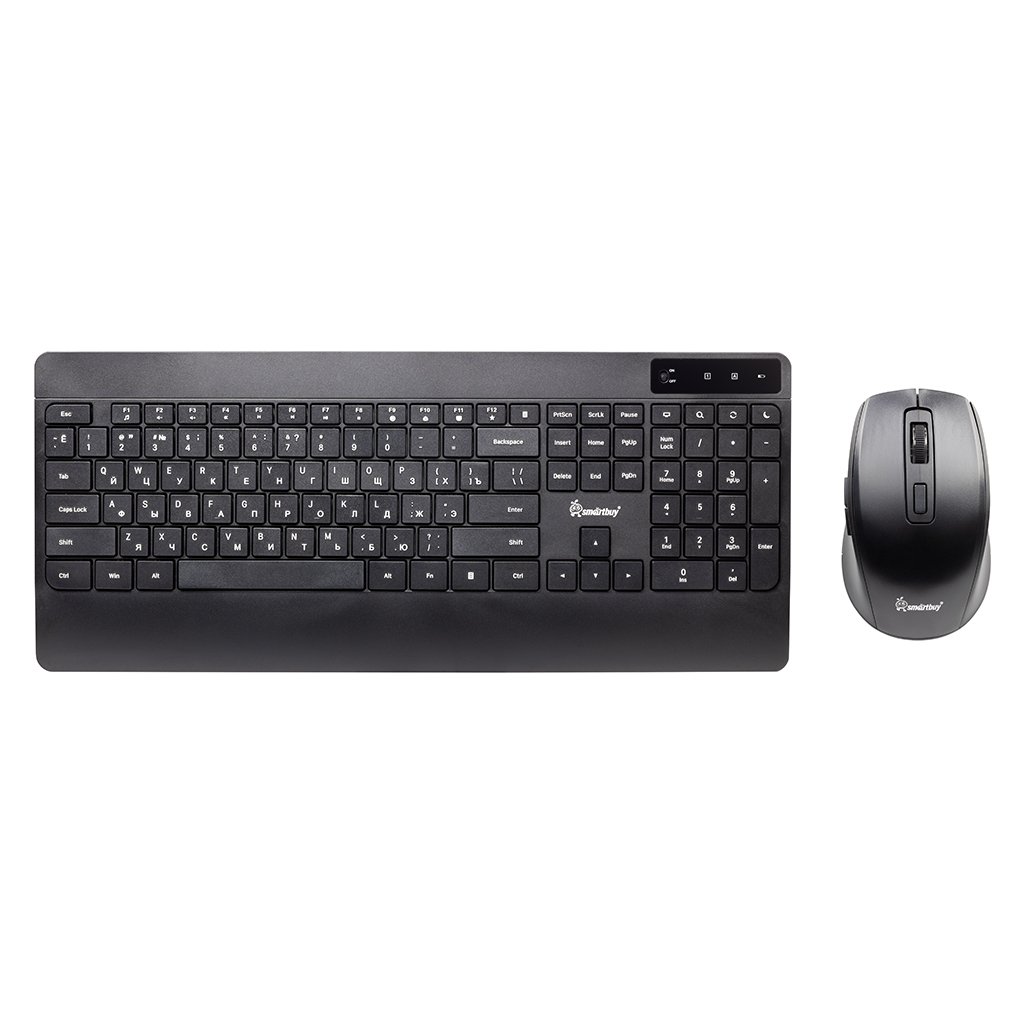Комплект беспроводной Клавиатура+Мышь SMARTBUY ONE 263AG черный (SBC263AGK) (1/10)