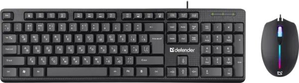 Комплект проводной Клавиатура + Мышь DEFENDER Triumph C-991 RU, полноразмерный,1.8м, черный (1/20)