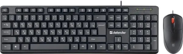 Комплект проводной Клавиатура + Мышь DEFENDER Line C-511 RU,1.8м, черная (1/20)