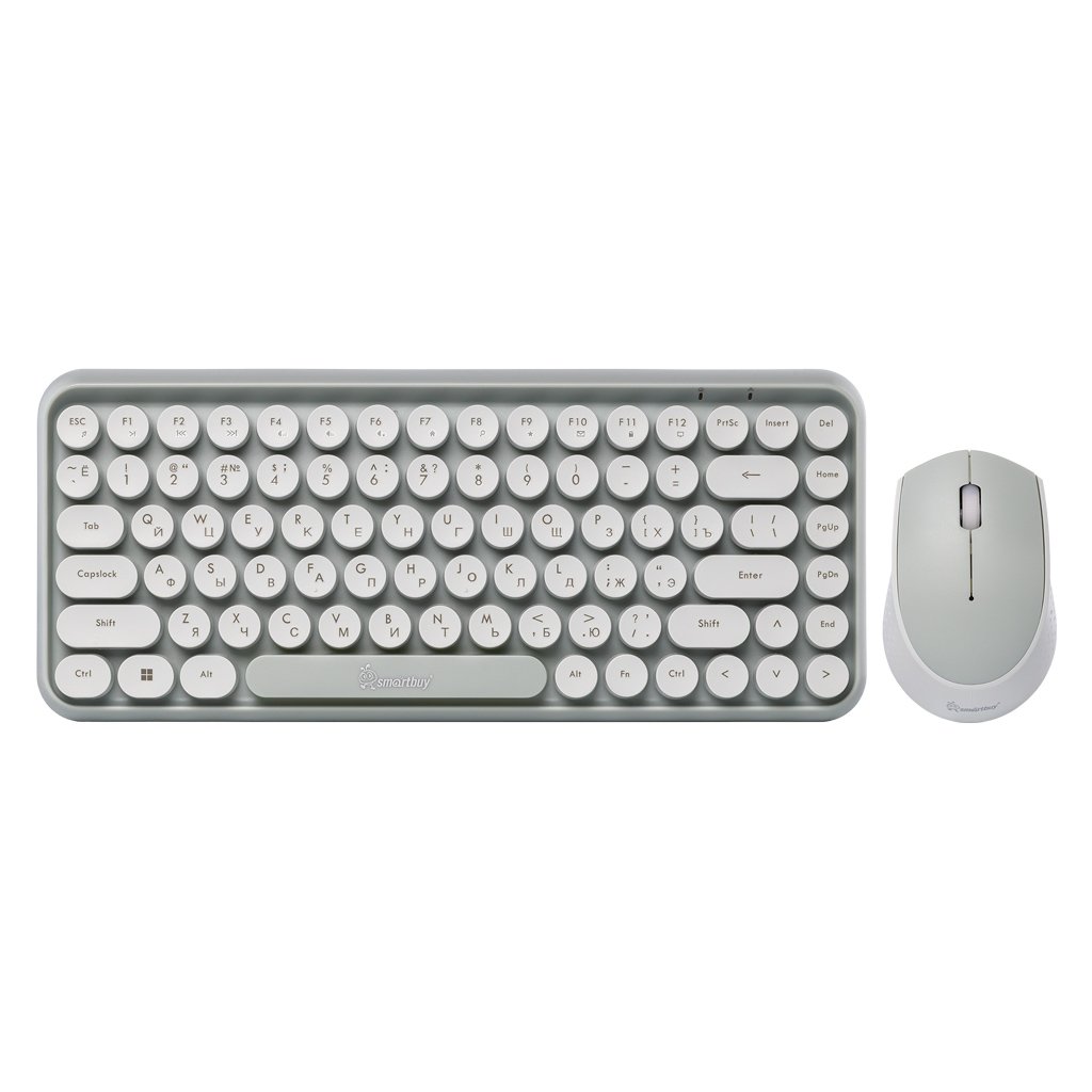 Комплект беспроводной Клавиатура + Мышь SMARTBUY 626376AG, (SBC-626376AG-M), мятно-белая (1/10)