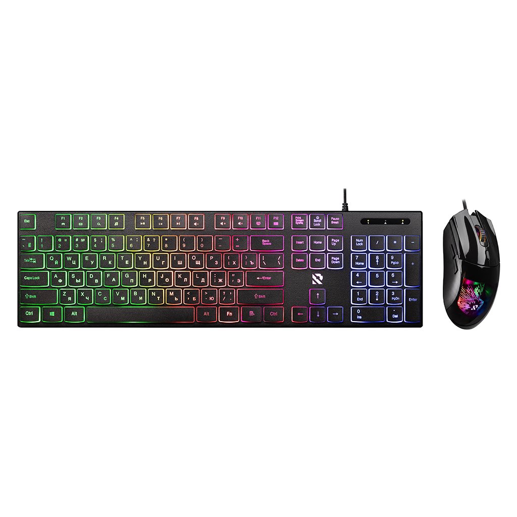 Комплект проводной игровой Клавиатура + Мышь Smartbuy Rush Sparkle SBC-251750G-K, черный (1/20)