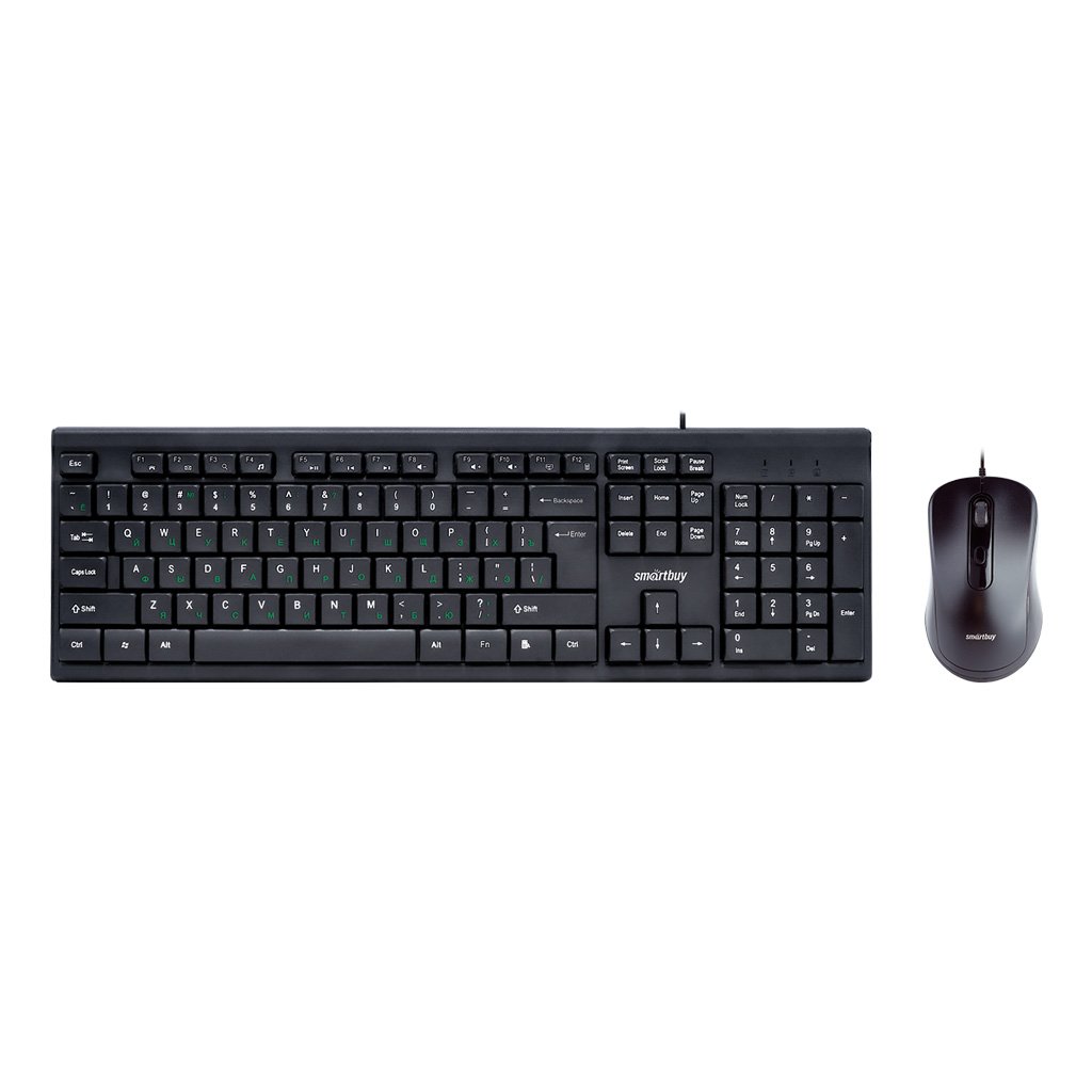 Комплект проводной клавиатура + мышь Smartbuy ONE 114282  (SBC-114282-K) черный (1/20)