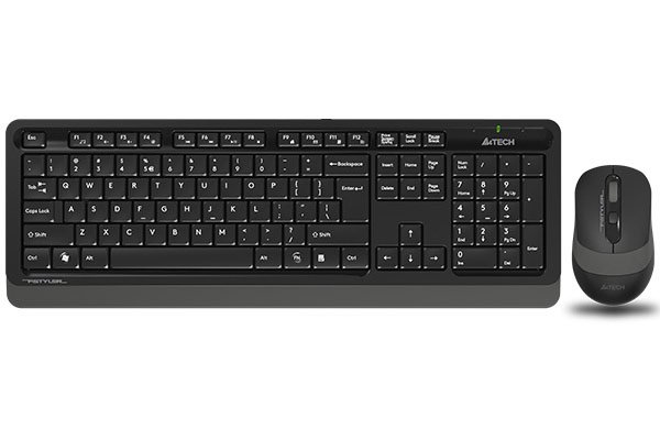 Комплект беспроводной Клавиатура + Мышь A4TECH Fstyler FG1010, USB Multimedia, клав:черная/серая мышь:черная/серая (1/10)