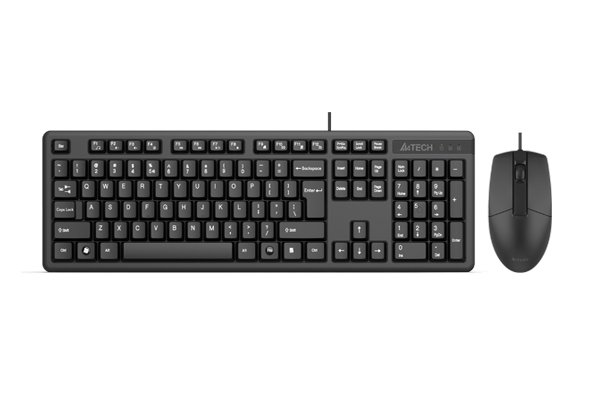 Комплект проводной Клавиатура + Мышь A4TECH KK-3330, USB, черная (1/20)