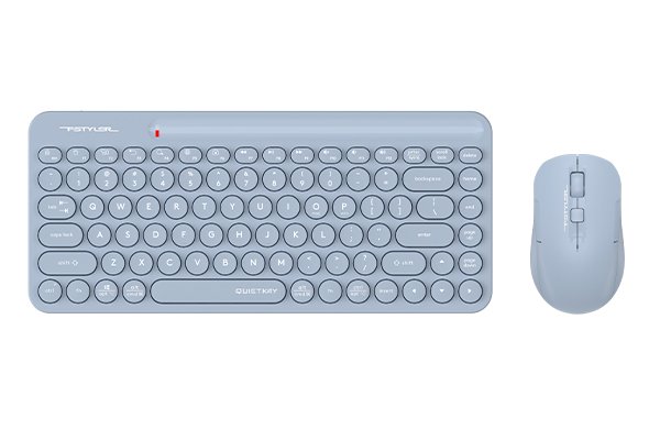 Комплект беспроводной Клавиатура + Мышь A4TECH Fstyler FG3200 Air клав:синий мышь:синий USB slim Multimedia