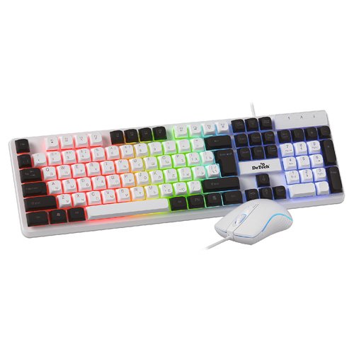 Kомплект клавиатура и мышь DeTech KM-227 White