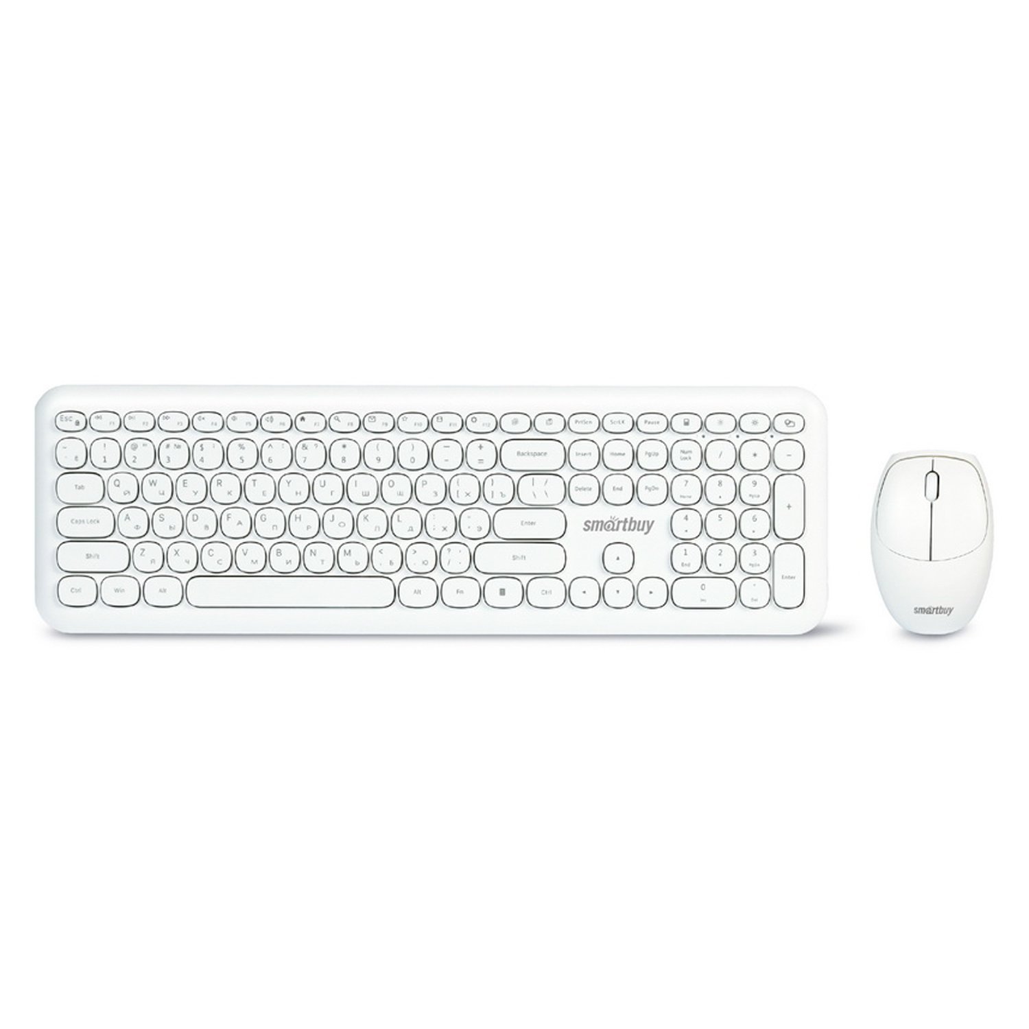 Беспроводной набор Smart Buy SBC-666395AG-W мембранная клавиатура+мышь (white) (213104)