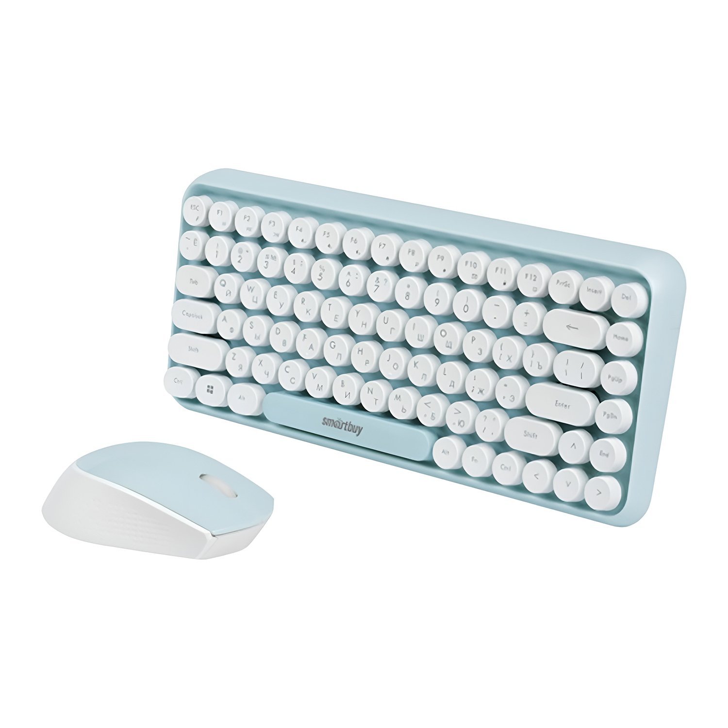 Беспроводной набор клавиатура + мышь Smart Buy SBC-626376AG-M (light blue/white) (226861)