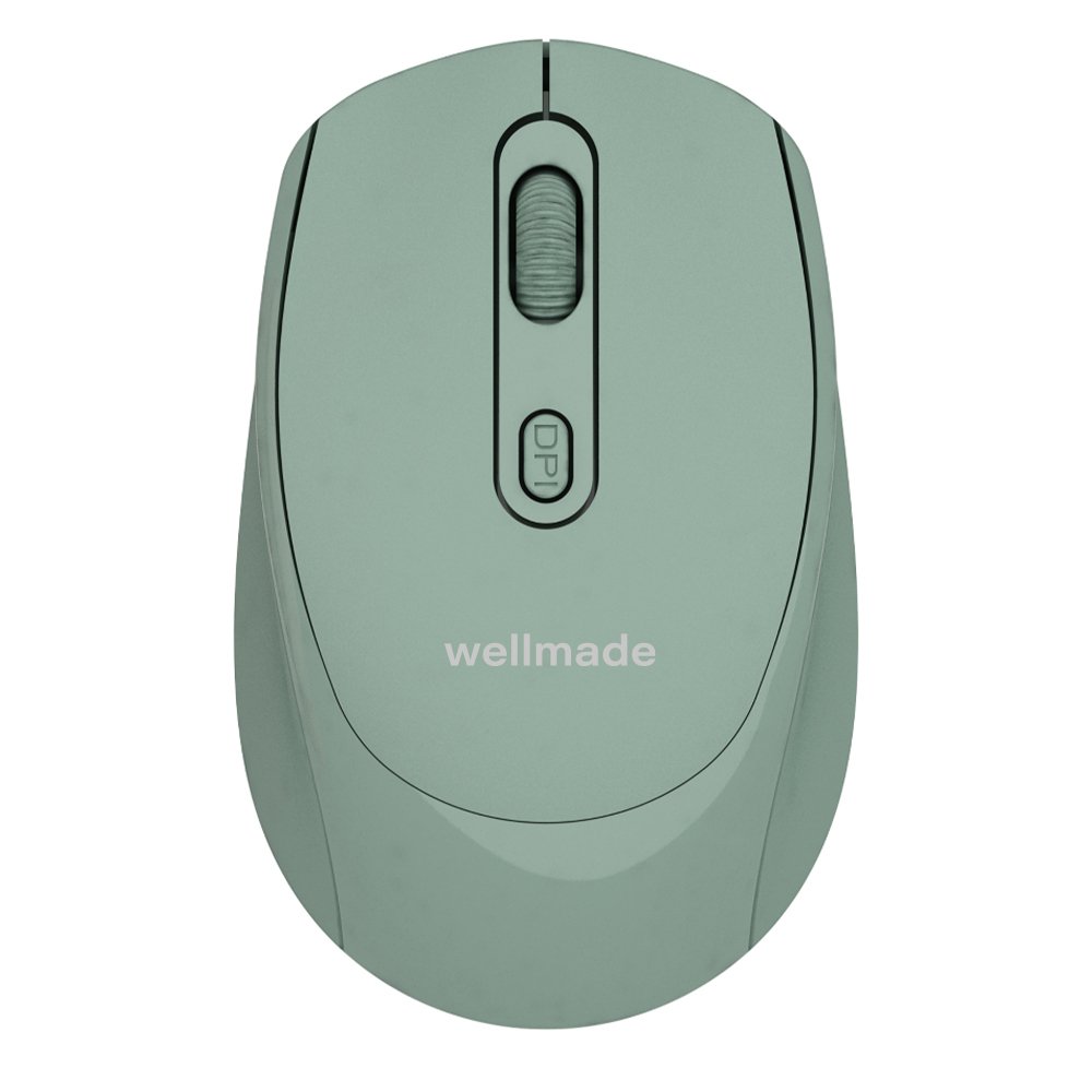 Мышь оптическая беспроводная WELLMADE M03 зелёная
