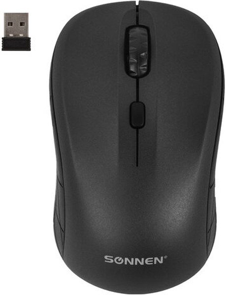Мышь беспроводная SONNEN V-111 (513518) USB, 800/1200/1600 dpi, 4 кнопки, оптическая, черная