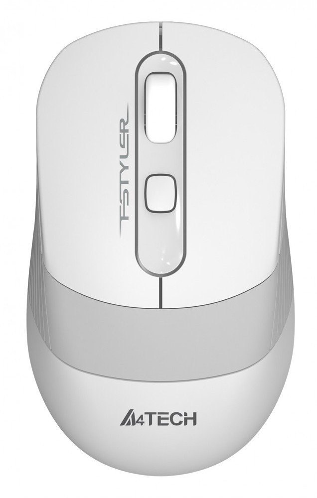 Мышь A4Tech Fstyler FG10S белый/серый оптич. 2000dpi silent беспров. USB для ноутбука 4but (FG10S WH