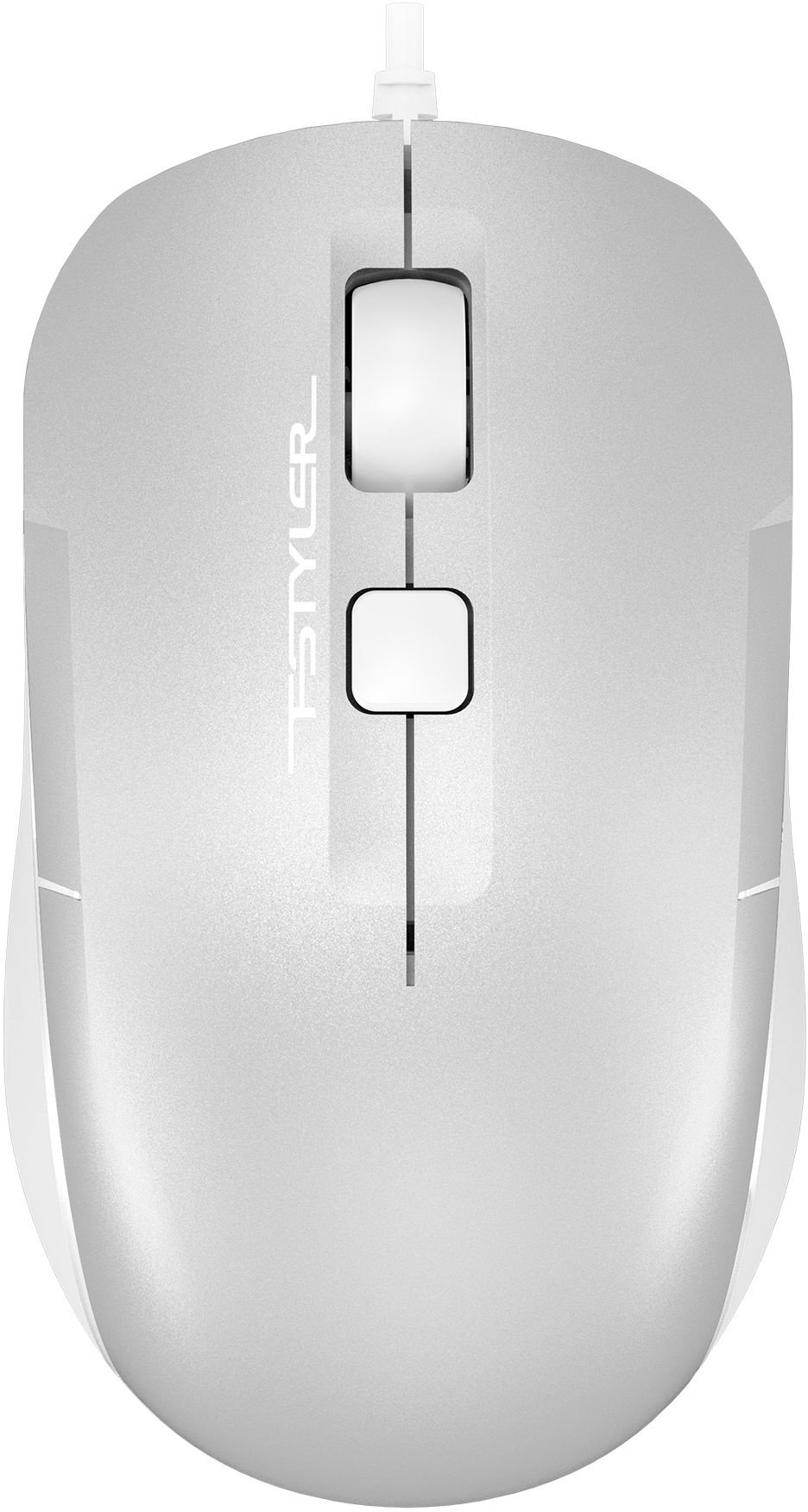 Мышь A4Tech Fstyler FM26 серебристый/белый оптич. 1600dpi USB для ноутбука 4but (FM26 USB (ICY WHITE