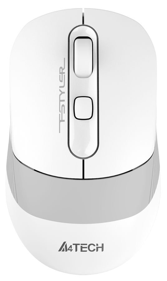 Мышь A4Tech Fstyler FB10C белый/серый оптич. 2000dpi беспров. BT/Radio USB 4but (FB10C GRAYISH WHITE