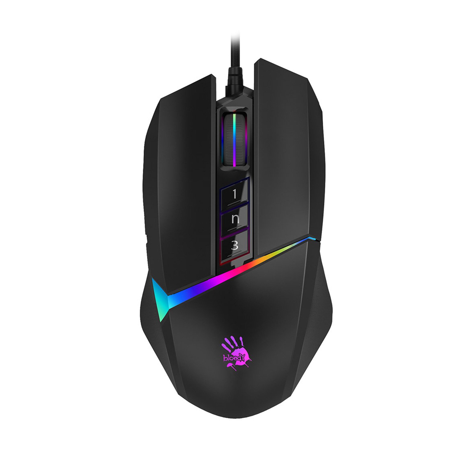 Мышь A4Tech Bloody W60 Max черный оптическая (10000dpi) USB (7but) W60 MAX STONE BLACK