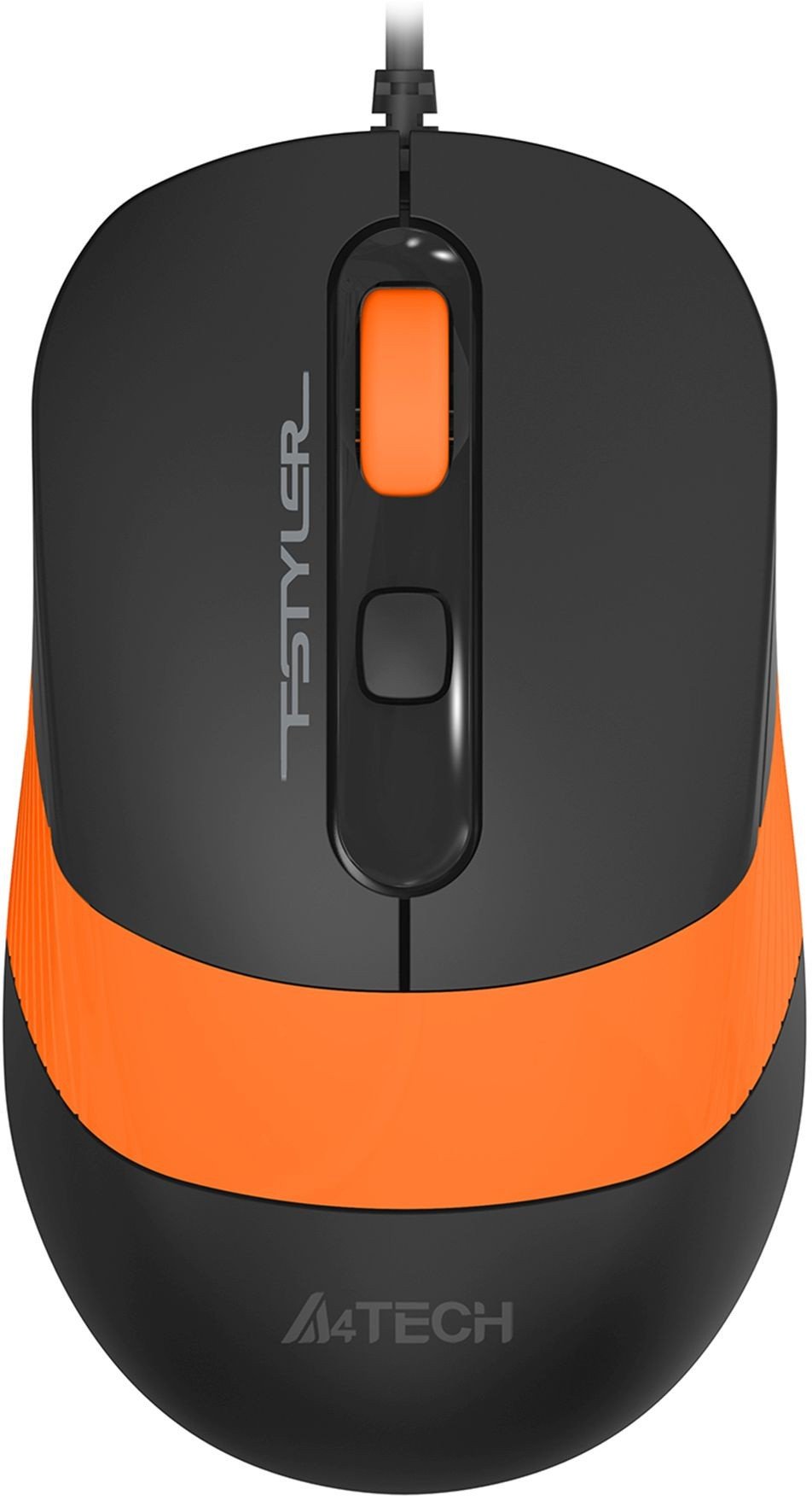 Мышь A4Tech Fstyler FM10S черный/оранжевый оптич. 1600dpi silent USB 3but (FM10S USB ORANGE)