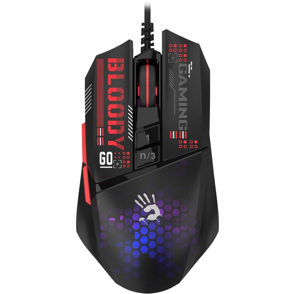 Мышь A4Tech Bloody W60 Max Mini черный оптическая (12000dpi) USB (9but)