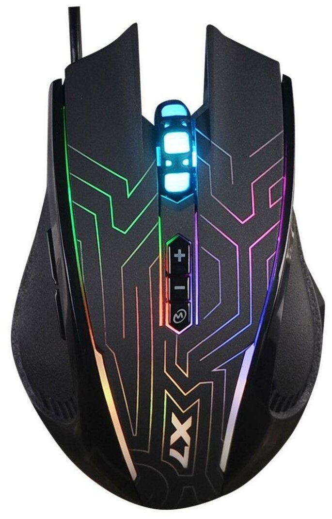 Мышь A4Tech X87 черный оптическая (2400dpi) USB (8but)