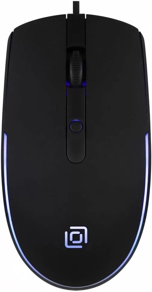 Мышь OKLICK 100M черный оптическая (1600dpi) USB (4but)