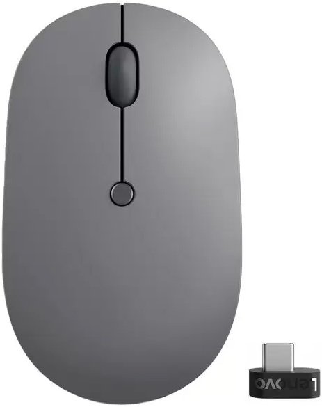 Мышь Lenovo Go (GY51C21210) серый оптическая 2400dpi беспроводная USB-C для ноутбука 3but
