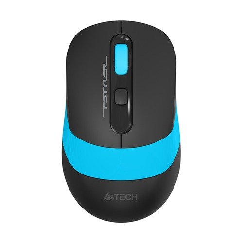 Мышь A4Tech Fstyler FG10S черный/синий оптич. 2000dpi silent беспров. USB для ноутбука 4but (FG10S B