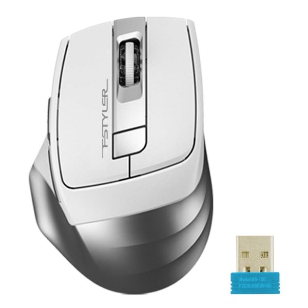 Мышь A4Tech Fstyler FB35 белый/серый оптич. 2000dpi беспров. BT/Radio USB для ноутбука 6but (FB35 IC