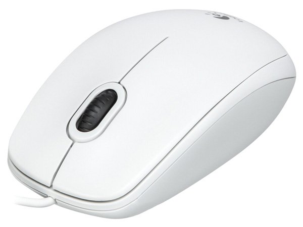 Мышь Logitech B100 White, USB, оптическая, проводная (910-003360)