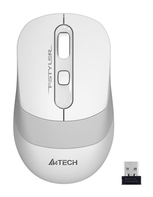 Мышь A4Tech Fstyler FG10 белый/серый оптич. 2000dpi беспров. USB 3but (FG10 WHITE)