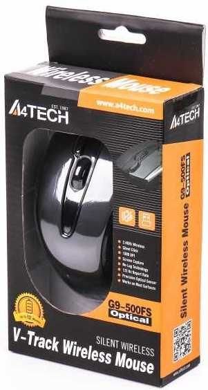 Мышь A4Tech V-Track G9-500FS черный silent USB1.1
