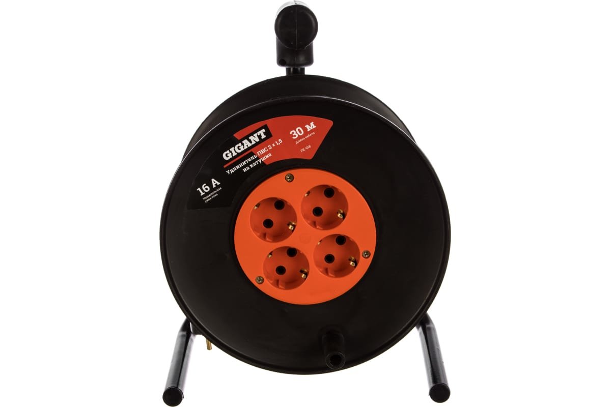Удлинитель Gigant 80070 ПВС 2x1,5 30м на катушке
