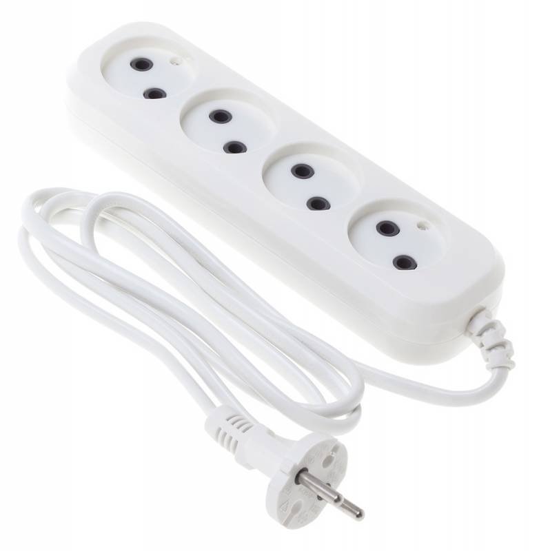 Сетевой удлинитель Buro BU-PSL4.1/W 1.5м (4 розетки) белый