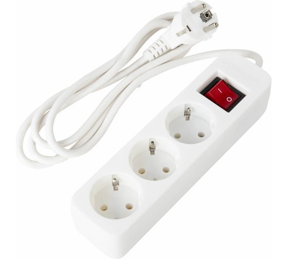 Удлинитель сетевой SONNEN PSW-183 (513659) белый